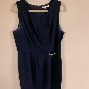 Navy mid length Banana Republic cotton dress